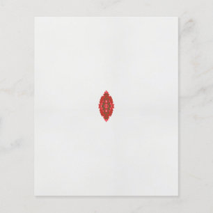 Flyer un diseño rojo y marrón sobre un fondo blanco