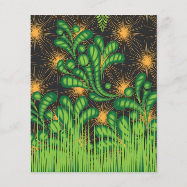 Flyer un espejo y algunas plantas (Frente)