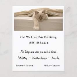 Flyer Un Gato Beige Ahogado En La Cama Beige