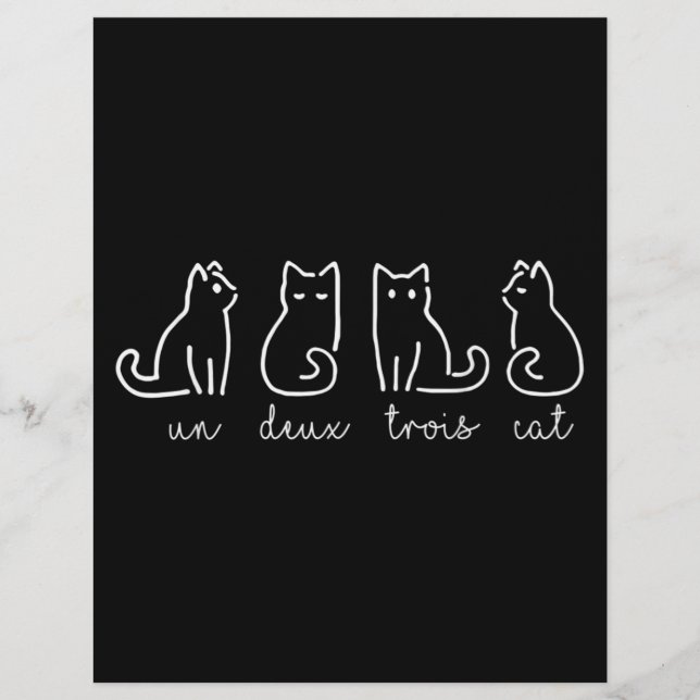 Flyer Un gato de un deux trois francés Kitty (Frente)