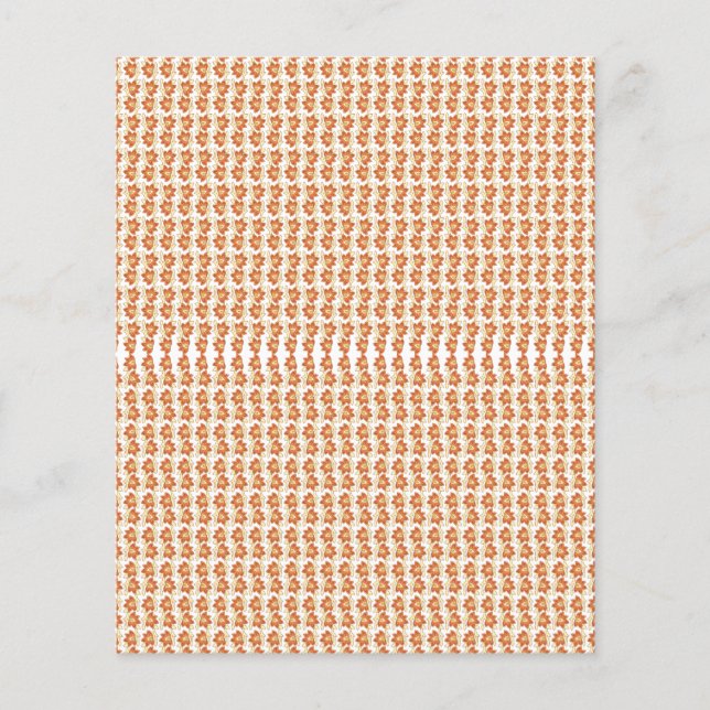 Flyer un patrón naranja y blanco sobre un fondo blanco (Frente)