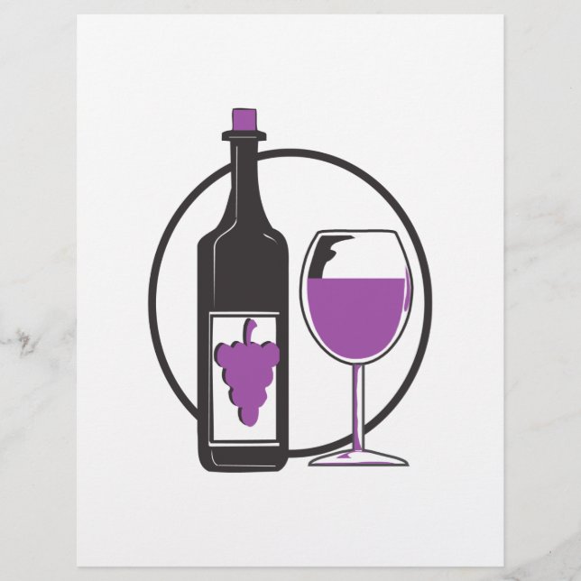 Flyer Un poco de vino/rojo (Frente)