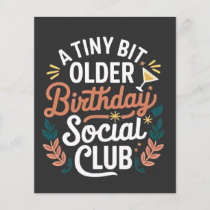 Flyer Un poco más viejo club social de cumpleaños