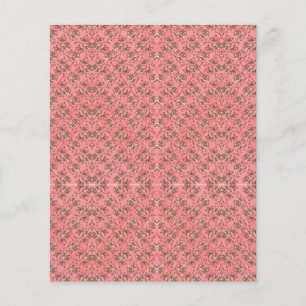 Flyer Una alfombra con motivos rojos y rosas decora el c