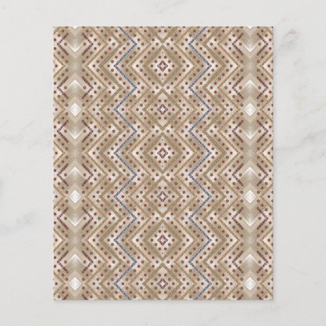 Flyer Una alfombra marrón con una característica simétri (Frente)