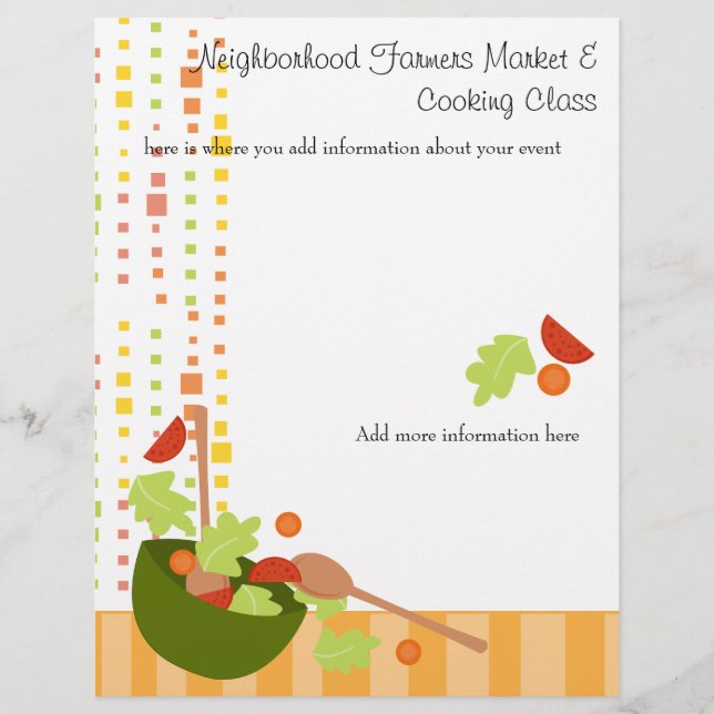 Flyer una ensalada divertida y deliciosa (Frente)