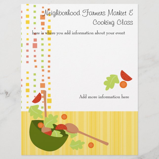 Flyer una ensalada divertida y deliciosa (Frente)