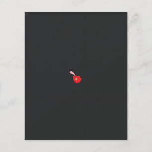 Flyer una flor roja de fondo negro