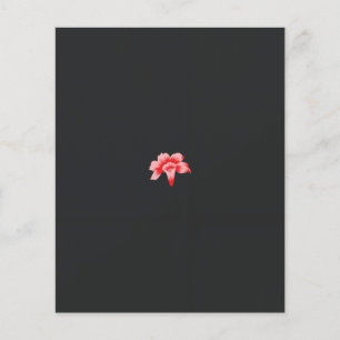 Flyer una flor roja sobre un fondo negro