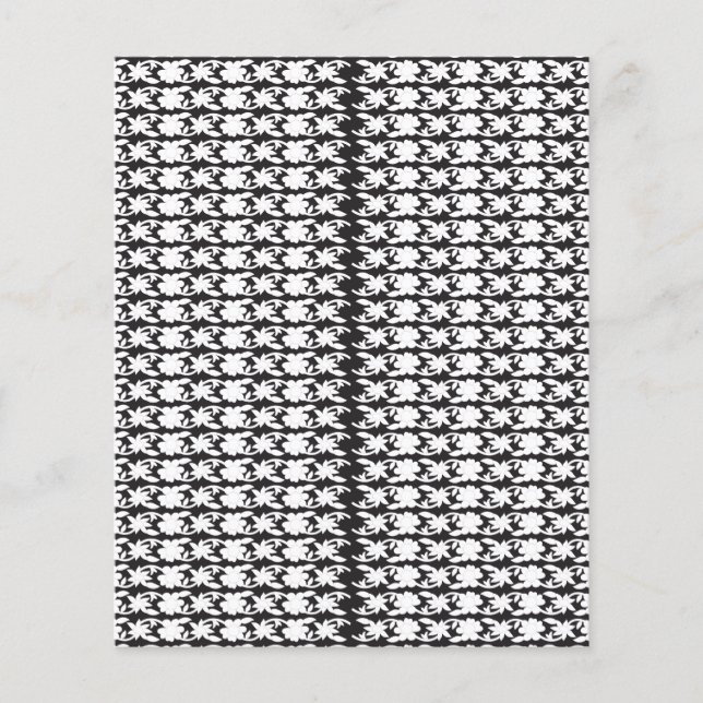 Flyer una foto en blanco y negro de un patrón (Frente)