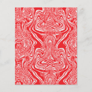 Flyer una imagen roja y blanca de un patrón sobre una es