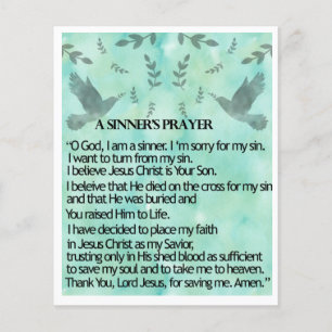 Flyer Una oración de Sinner