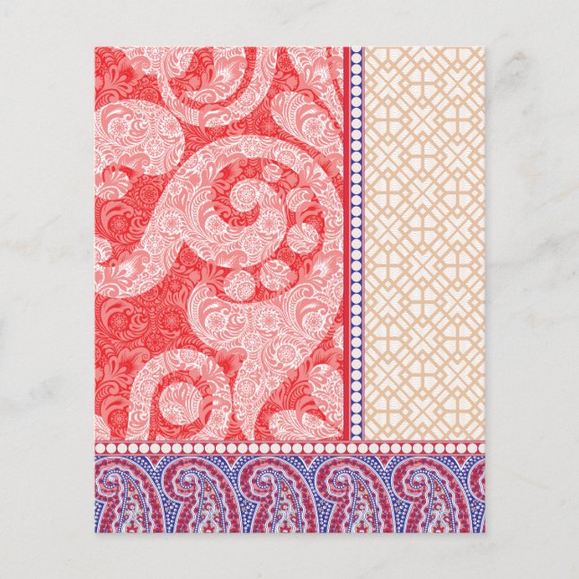 Flyer una tarjeta con el corazón rojo sobre ella (Frente)