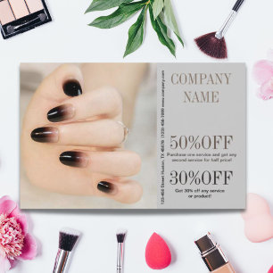 Flyer uñas de manicura elegante chic femenina salón de u