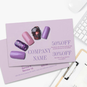Flyer uñas de manicura elegante moderna salón de uñas