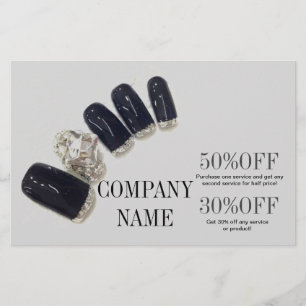 Flyer uñas elegantes manicura chic salón de uñas