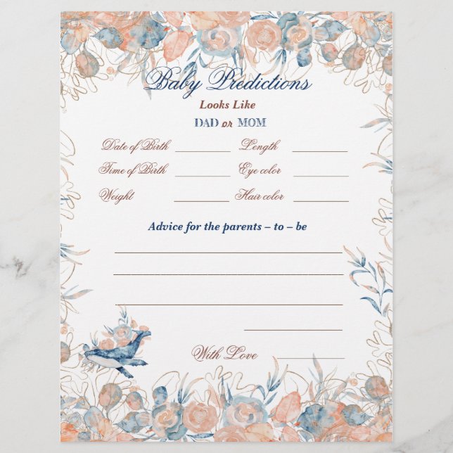 Flyer Under the Sea Watercolor Baby Shower (Frente)