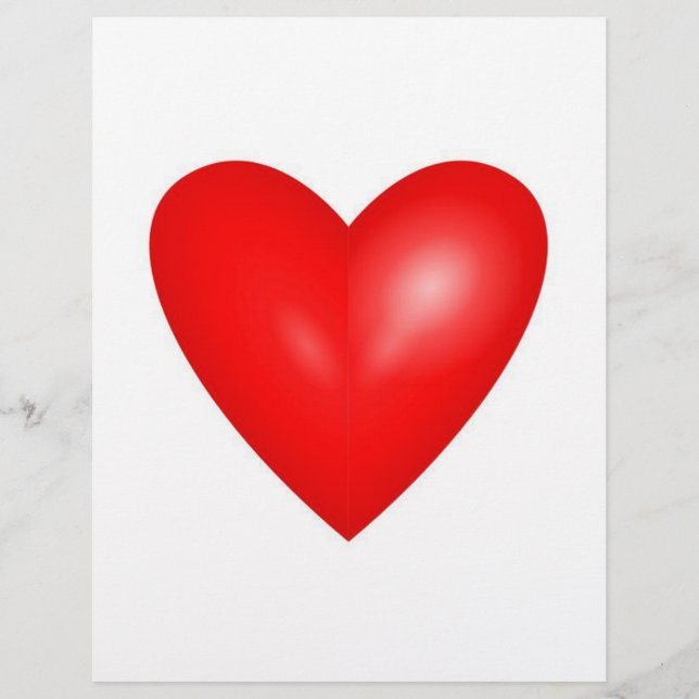 Flyer Valentine Red Heart Wedding (Frente)