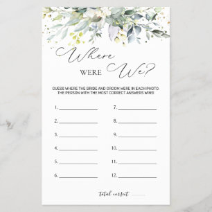 Flyer Vegetación de juegos de ducha de novia donde estáb