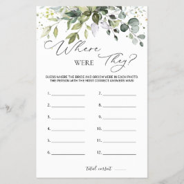 Flyer Vegetación de juegos de duchas de novias donde est