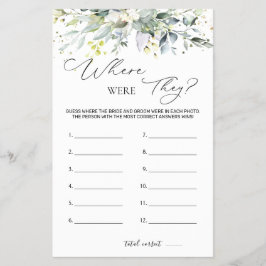 Flyer Vegetación de juegos de duchas de novias donde est