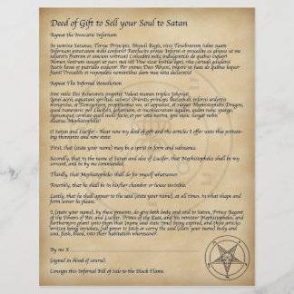 Flyer ¡Vende tu alma a Satán!