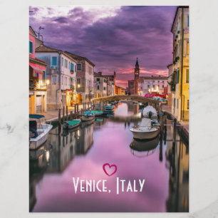 Flyer Venecia, Italia Escenario Canal y Arquitectura Ven