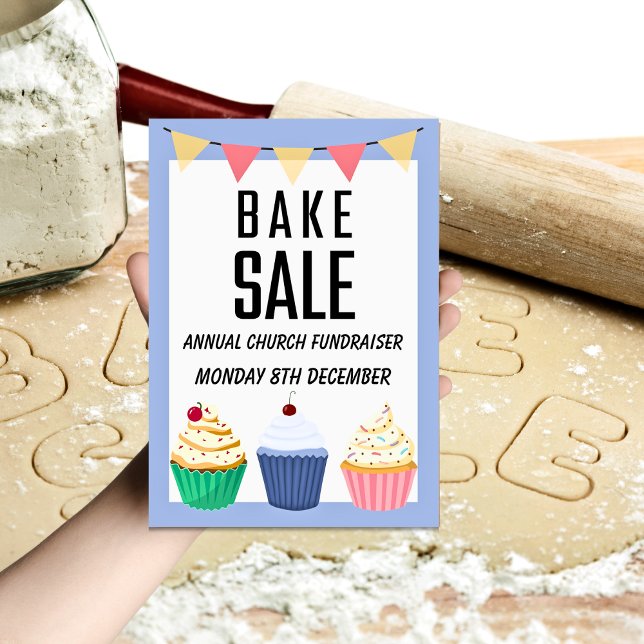 Flyer Venta anual de pasteles para recaudar fondos de la (Subido por el creador)