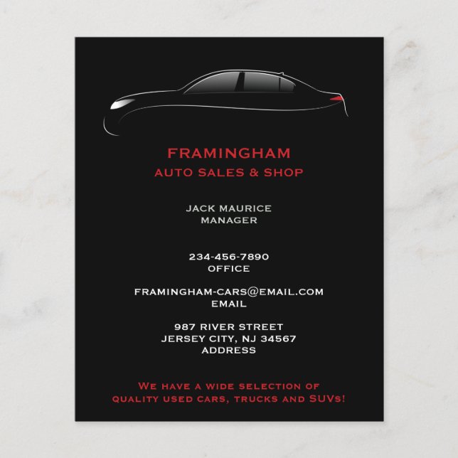 Flyer Venta automática en negrita (Frente)