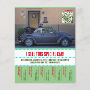 Flyer Venta de autos con desgarro de lágrimas