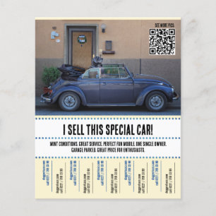 Flyer Venta de autos con desgarro de lágrimas