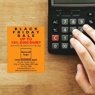 Flyer Venta de Business Black Friday en viajero de color