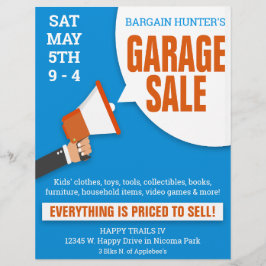 Flyer Venta de Garage - Cazadores de Gangas