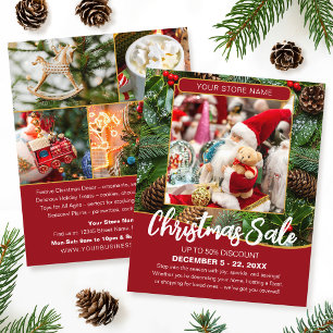 Flyer Venta de Navidad Fiesta Comercial Profundo Rojo Ne