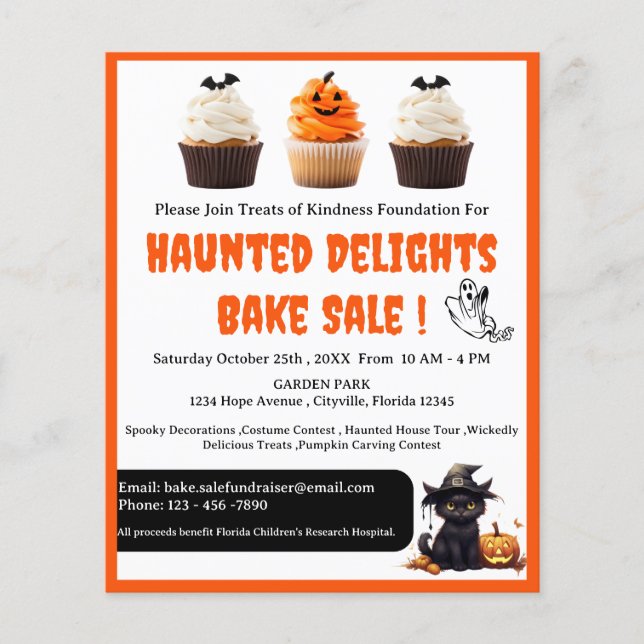 Flyer Venta de Repostería de Halloween  (Frente)