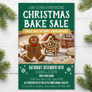 Flyer Venta de Repostería Navideña Festiva Empresa Verde