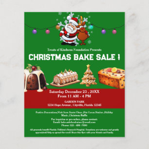 Flyer Venta de Repostería Única de Navidad para Recaudar