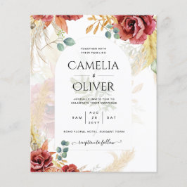 Flyer VENTA! Granja Boho Burgundy Gold Floral