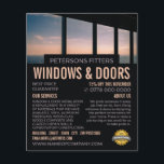 Flyer Ventana Escena, Ventana y Puerta Fitter Company<br><div class="desc">Volante publicitario de Window Scene,  Window & Door Fitter Company por The Business Card Store.</div>
