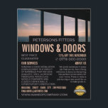Flyer Ventana Escena, Ventana y Puerta Fitter Company<br><div class="desc">Volante publicitario de Window Scene,  Window & Door Fitter Company por The Business Card Store.</div>