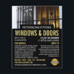 Flyer Ventana y barras, Windows & Door Fitter Company<br><div class="desc">Volante publicitario de Window & Bars,  Window & Door Fitter Company por The Business Card Store.</div>