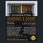 Flyer Ventanilla bloqueada, Windows & Door Fitter Compan<br><div class="desc">Volante publicitario de Windows,  Window & Door Fitter Company por The Business Card Store.</div>