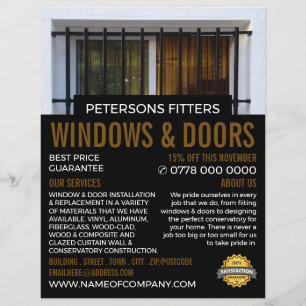 Flyer Ventanilla bloqueada, Windows & Door Fitter Compan