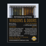 Flyer Ventanilla bloqueada, Windows & Door Fitter Compan<br><div class="desc">Volante publicitario de Windows,  Window & Door Fitter Company por The Business Card Store.</div>