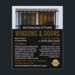 Flyer Ventanilla bloqueada, Windows & Door Fitter Compan<br><div class="desc">Volante publicitario de Windows,  Window & Door Fitter Company por The Business Card Store.</div>