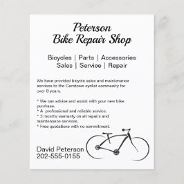 Flyer Ventas de mantenimiento de reparación de bicicleta