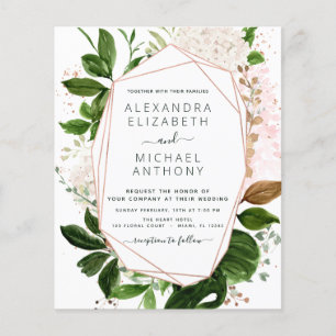 Flyer Verde elegante para Bodas con Presupuesto Limitado