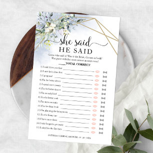 Flyer Verdor Bridal Shower Dijo Que Dijo Volador De Jueg