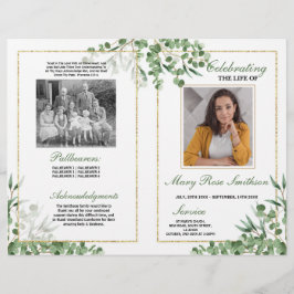 Flyer Verdor Funeral Orden de Servicio de Vida