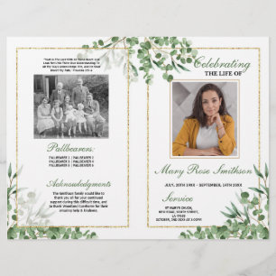 Flyer Verdor Funeral Orden de Servicio de Vida